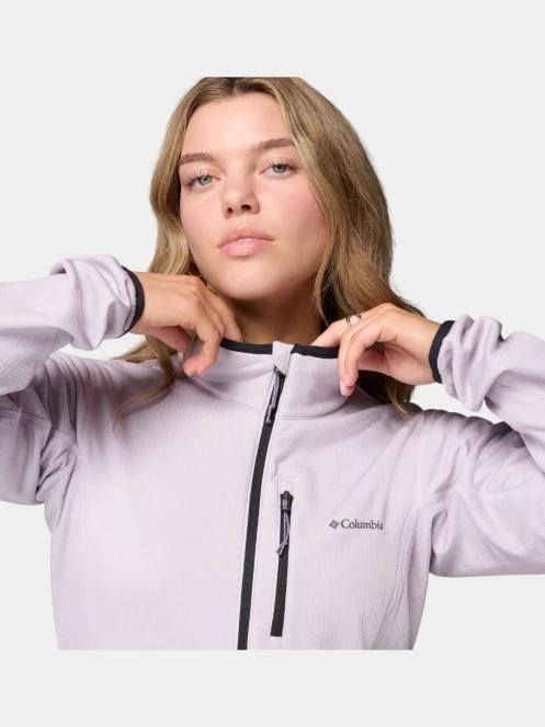 pulover polar pt. femei Columbia Essential Hike Grid Fleece Full Zip violet 7