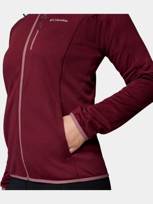 pulover polar pt. femei Columbia Essential Hike Grid Fleece Full Zip rosu 8