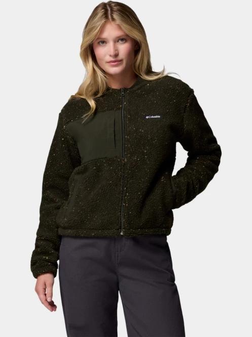pulover polar pt. femei Columbia Stellar Path Fleece Bomber Full Zip verde 2