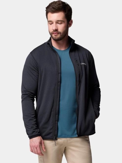 pulover polar pt. barbati Columbia Essential Hike Grid Fleece Full Zip negru 5