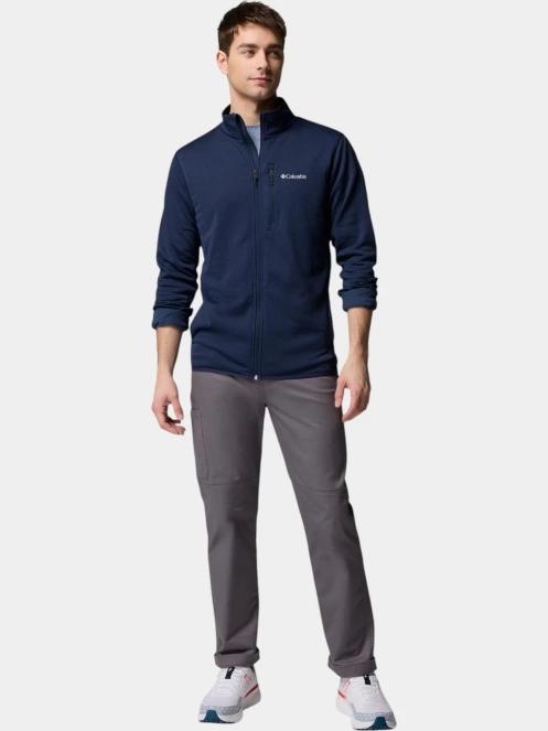 pulover polar pt. barbati Columbia Essential Hike Grid Fleece Full Zip albastru 7