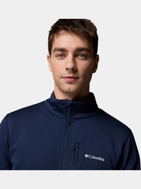 pulover polar pt. barbati Columbia Essential Hike Grid Fleece Full Zip albastru 8