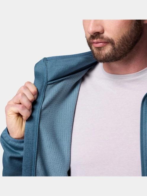 pulover polar pt. barbati Columbia Essential Hike Grid Fleece Full Zip albastru 9