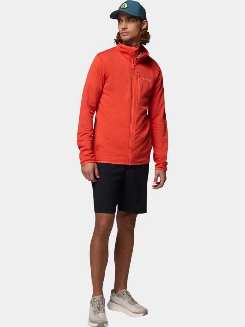 pulover polar pt. barbati Columbia Essential Hike Grid Fleece Full Zip rosu 5