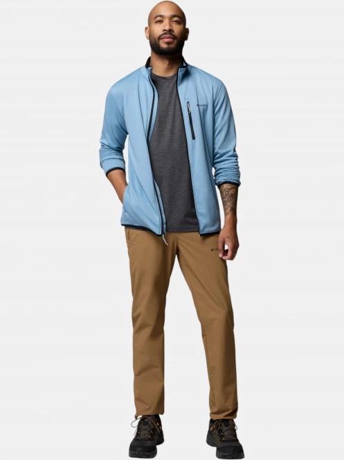 pulover polar pt. barbati Columbia Essential Hike Grid Fleece Full Zip albastru 5