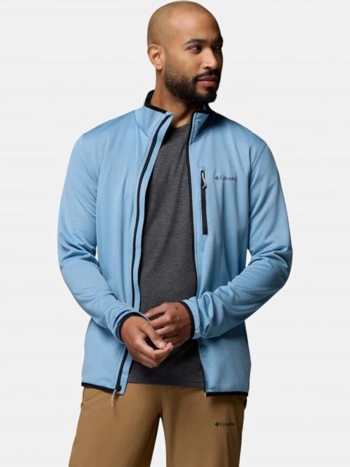 pulover polar pt. barbati Columbia Essential Hike Grid Fleece Full Zip albastru 6
