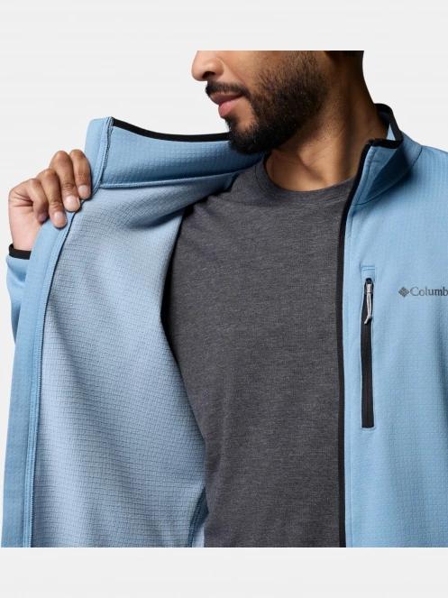 pulover polar pt. barbati Columbia Essential Hike Grid Fleece Full Zip albastru 7