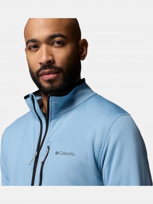 pulover polar pt. barbati Columbia Essential Hike Grid Fleece Full Zip albastru 8