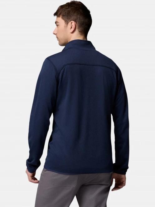 pulover polar pt. barbati Columbia Essential Hike Grid Fleece Full Zip albastru inchis 4