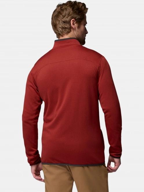 pulover polar pt. barbati Columbia Essential Hike Grid Fleece Full Zip rosu 4