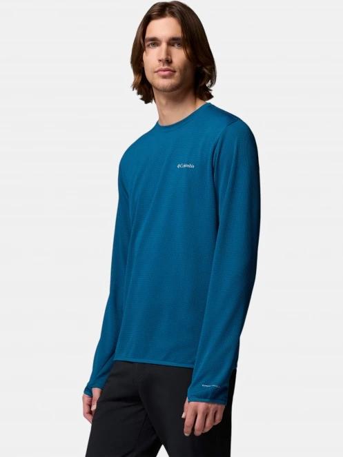tricou cu maneci lungi, pentru sport pt. barbati Columbia Tech Trail Utility Warm Long Sleeve Crew albastru 3