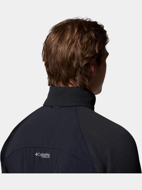 pulover polar pt. barbati Columbia Arctic Chest Hybrid Full Zip negru 9