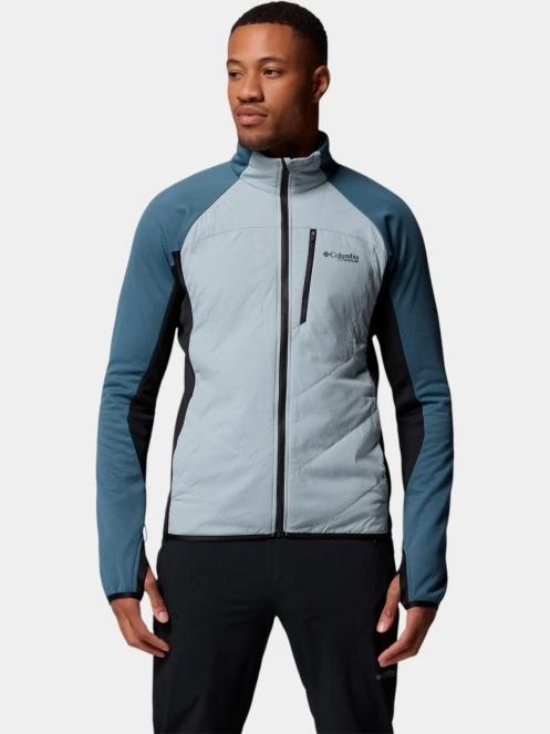 pulover polar pt. barbati Columbia Arctic Chest Hybrid Full Zip albastru 2