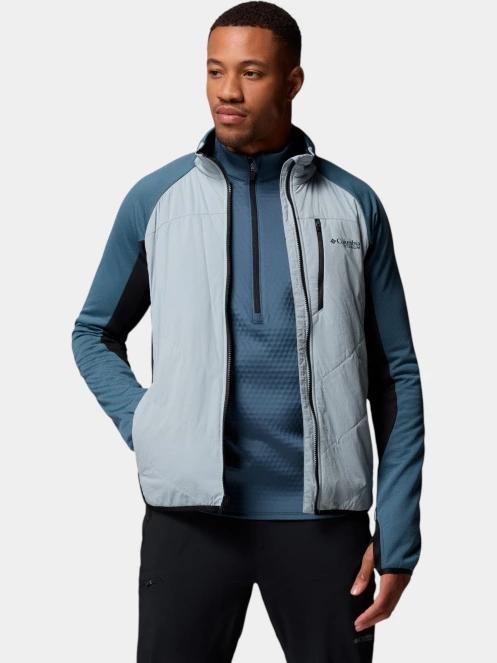 pulover polar pt. barbati Columbia Arctic Chest Hybrid Full Zip albastru 5