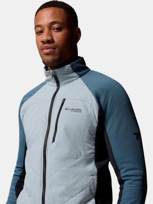 pulover polar pt. barbati Columbia Arctic Chest Hybrid Full Zip albastru 8