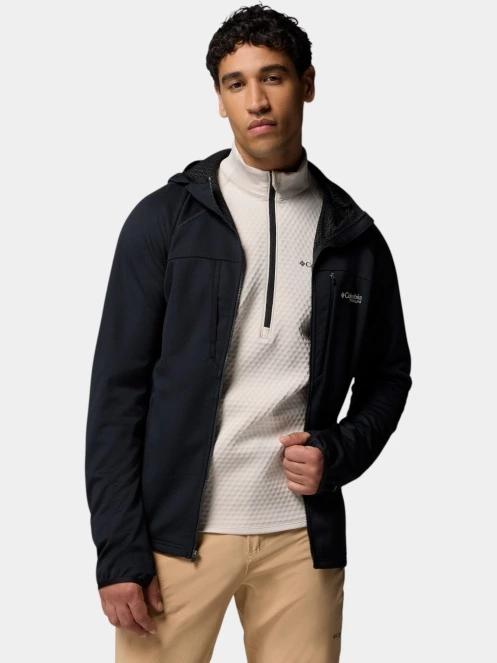 pulover polar pt. barbati Columbia Arctic Chest Bonded Full Zip  negru 5