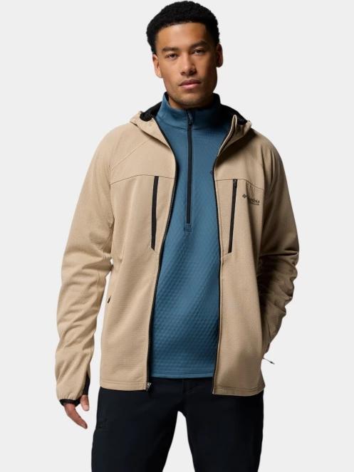 pulover polar pt. barbati Columbia Arctic Chest Bonded Full Zip  nisip 5