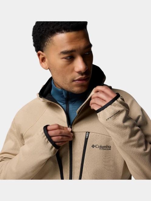 pulover polar pt. barbati Columbia Arctic Chest Bonded Full Zip  nisip 7