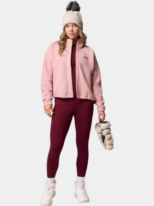 pulover polar pt. femei Columbia Jasper Ridge Pebbled Fleece Full Snap roz 5