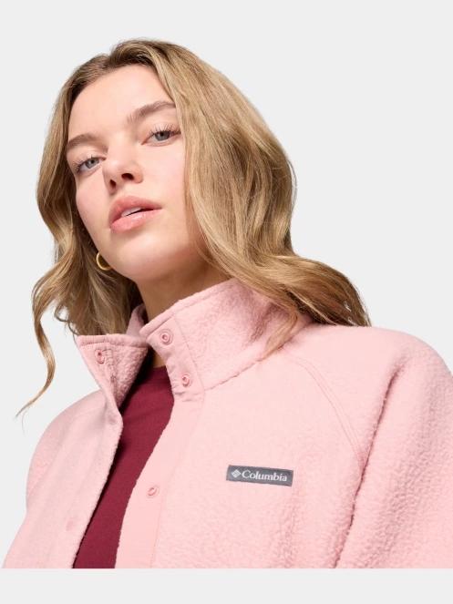 pulover polar pt. femei Columbia Jasper Ridge Pebbled Fleece Full Snap roz 6