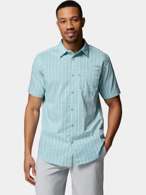camasa cu maneci scurte pt. barbati Columbia Harbor Peak Short Sleeve Shirt albastru deschis 2