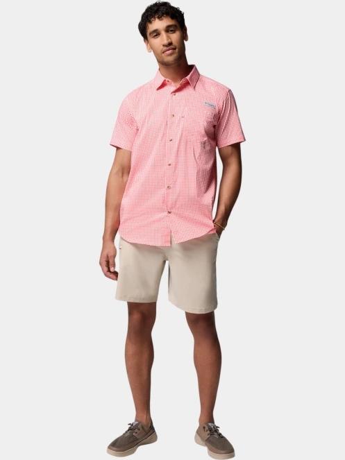 camasa cu maneci scurte pt. barbati Columbia Harbor Peak Short Sleeve Shirt roz 5