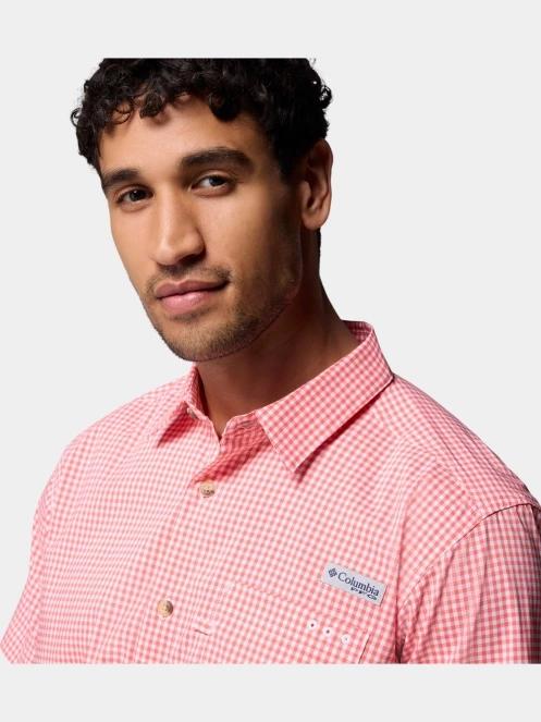 camasa cu maneci scurte pt. barbati Columbia Harbor Peak Short Sleeve Shirt roz 6