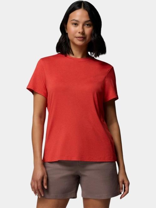 tricou pentru sport, cu maneci scurte pt. femei Columbia Parsons Point Short Sleeve Logo Tee rosu 2