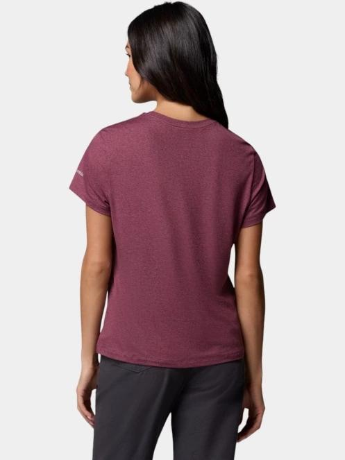 tricou pentru sport, cu maneci scurte pt. femei Columbia Parsons Point  Short Sleeve Logo Tee violet 4