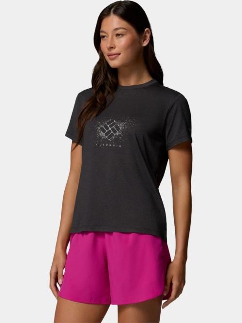 tricou cu maneci scurte pt. femei Columbia Parsons Point Short Sleeve Graphic Tee negru 3