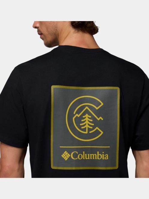 tricou cu maneci scurte pt. barbati Columbia CSC Logo Back Tee negru 7