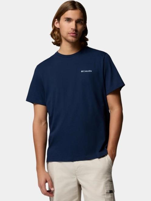 tricou cu maneci scurte pt. barbati Columbia CSC Logo Back Tee albastru inchis 2