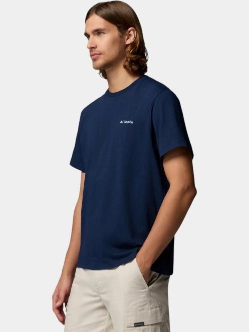 tricou cu maneci scurte pt. barbati Columbia CSC Logo Back Tee albastru inchis 3