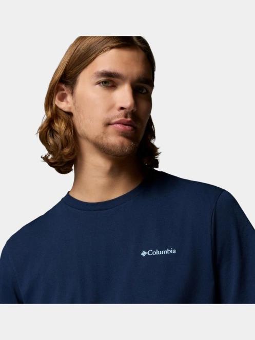 tricou cu maneci scurte pt. barbati Columbia CSC Logo Back Tee albastru inchis 6