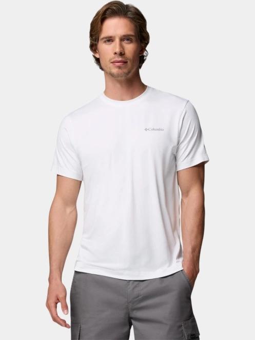 tricou pentru sport, cu maneci scurte pt. barbati Columbia Parsons Point Short Sleeve Logo Tee alb 2