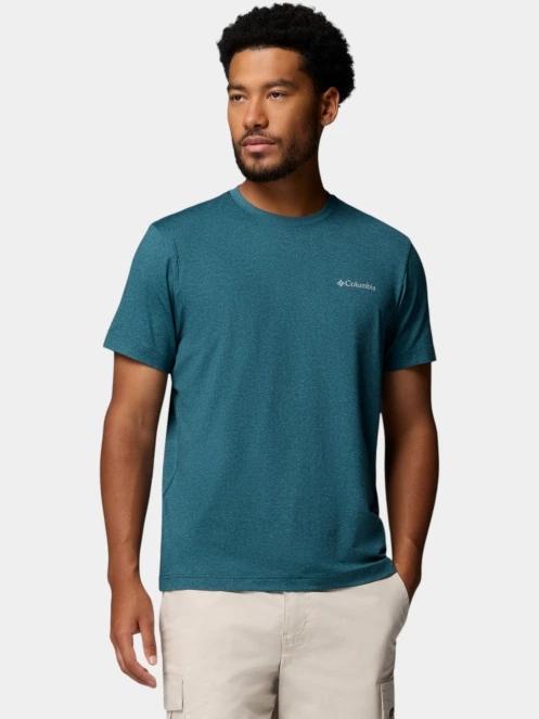 tricou pentru sport, cu maneci scurte pt. barbati Columbia Parsons Point Short Sleeve Logo Tee albastru 2