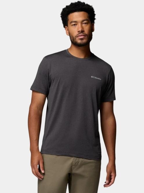tricou pentru sport, cu maneci scurte pt. barbati Columbia Parsons Point  Short Sleeve Logo Tee negru 2