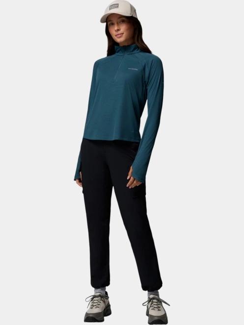 tricou cu maneci lungi, pentru sport pt. femei Columbia Stealth Spring Long Sleeve Half Zip Tee albastru 5