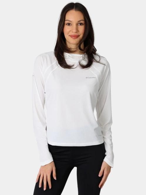 tricou cu maneci lungi, pentru sport pt. femei Columbia Stealth Spring Long Sleeve Hoodie alb 2