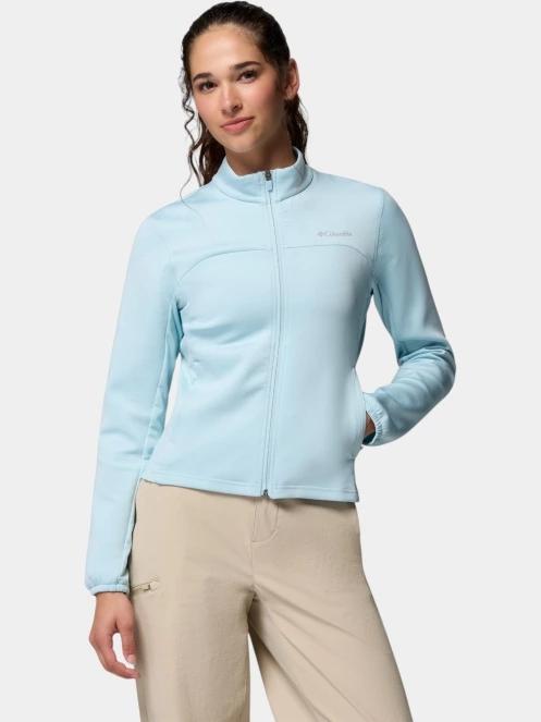 pulover polar pt. femei Columbia Sloan Crest Spacer Fleece Full Zip albastru deschis 2