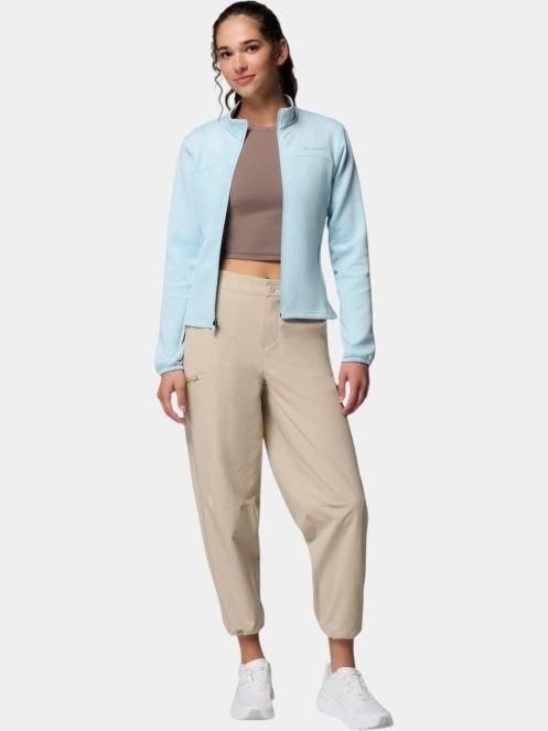 pulover polar pt. femei Columbia Sloan Crest Spacer Fleece Full Zip albastru deschis 5