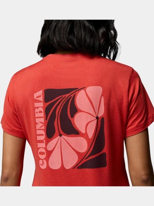tricou cu maneci scurte pt. femei Columbia Parsons Point Back Graphic Tee rosu 6