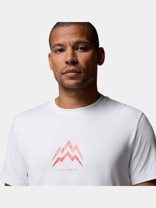 tricou pentru sport, cu maneci scurte pt. barbati Columbia Parsons Point Short Sleeve Graphic Tee alb 6