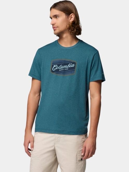tricou pentru sport, cu maneci scurte pt. barbati Columbia Parsons Point Short Sleeve Graphic Tee albastru 2