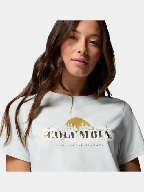 tricou cu maneci scurte pt. femei Columbia Rolling Bend Seasonal Graphic Tee verde deschis 6