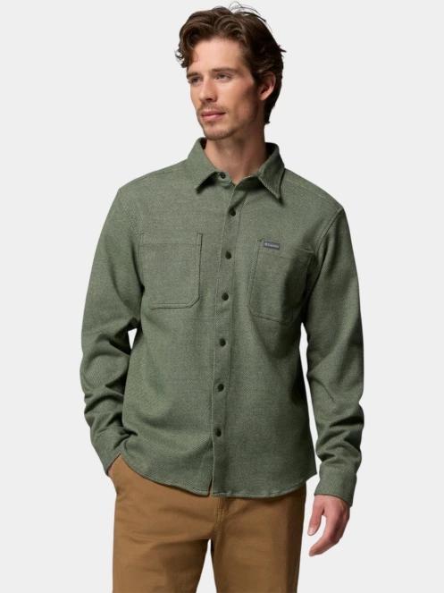 camasa cu maneci lungi pt. barbati Columbia Twill River Long Sleeve Knit Shirt verde inchis 2
