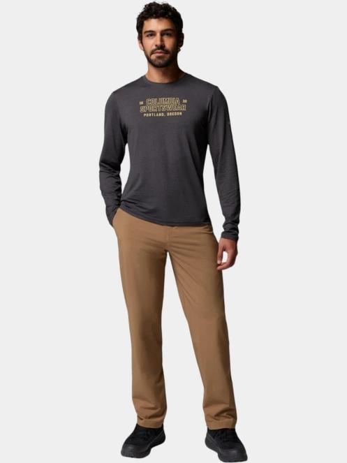tricou cu maneci lungi pt. barbati Columbia Parsons Point Long Sleeve Graphic Tee negru 5