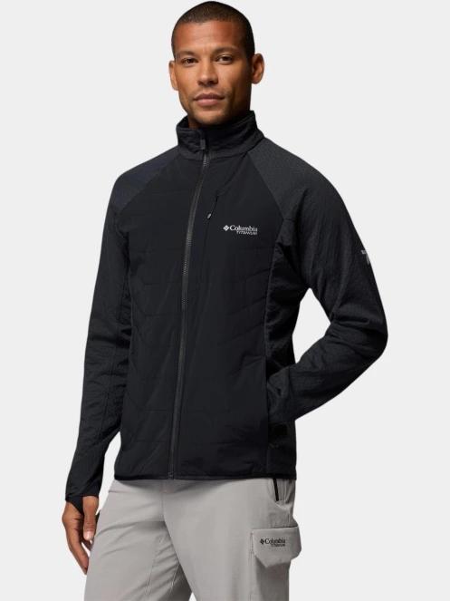 strat intermediar hibrid pt. barbati Columbia Arctic Crest II Hybrid Full Zip negru 3