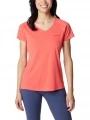 tricou pentru sport, cu maneci scurte pt. femei Columbia Zero Rules Short Sleeve Shirt rosu 1