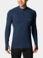 top lenjerie de corp pt. barbati Columbia Midweight Stretch Long Sleeve Half Zip albastru 1